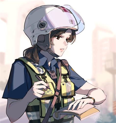 Police By Nnnnoooo007 On Deviantart Anime Military Military Girl