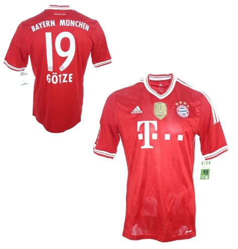 In diesem trikot trat der fc bayern in der champions league an. Adidas FC Bayern München Trikot 19 Mario Götze 2013/14 CL ...
