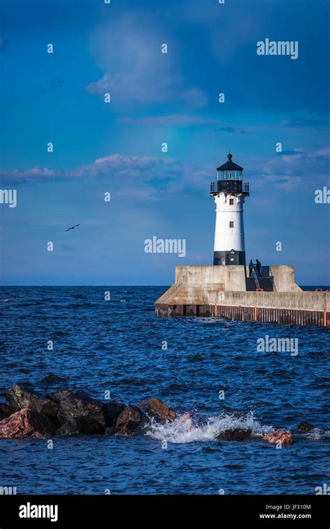 The Harbor Lighthouse In Duluth Minnesota Usa Stock Photo Alamy