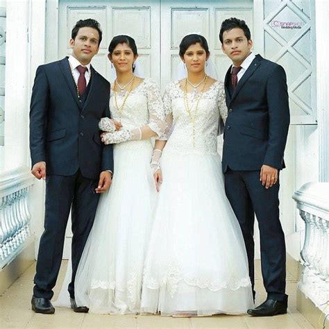 Twin Brothers Marry Twin Sisters In Front Of Twin Priests In India Christian Wedding Gowns