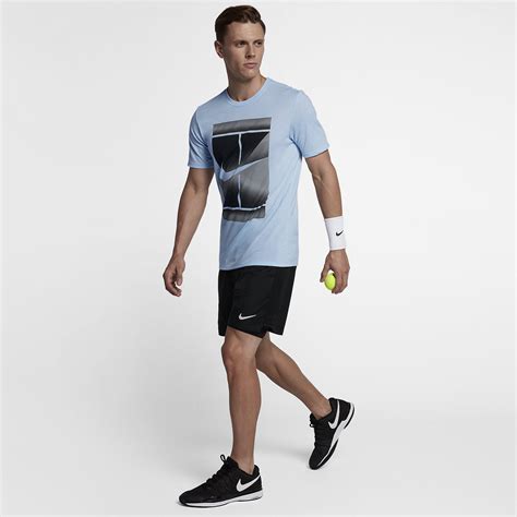 Nike Mens Court Dry Tennis Tee Hydrogen Blueblack