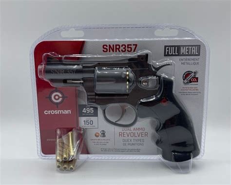 Crosman Snr357 Full Metal Dual Ammo Snub Nose 177 Cal C02 Air Revolver