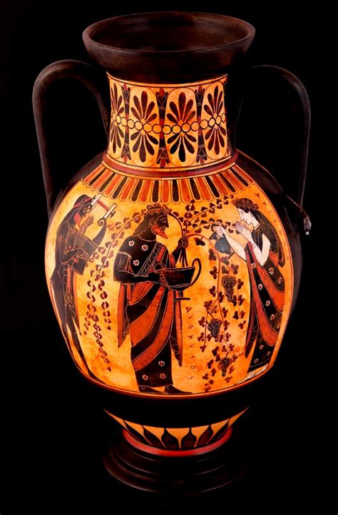 Classical Greek Pottery Amphora Dionysus And Ariadni Greek Cer
