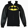 Batman (DC Comics) Mens Hoodie Sweatshirt - Batman Logo Faux Leather ...