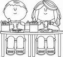 Download High Quality school clipart black and white classroom ...