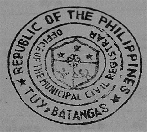 Office Of The Municipal Civil Registrar Tuybatangas