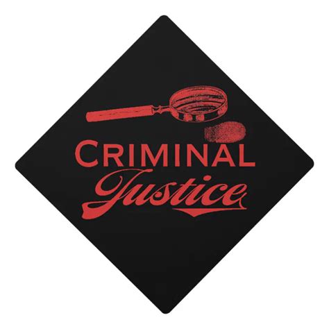 criminal justice degree graduation cap topper zazzle