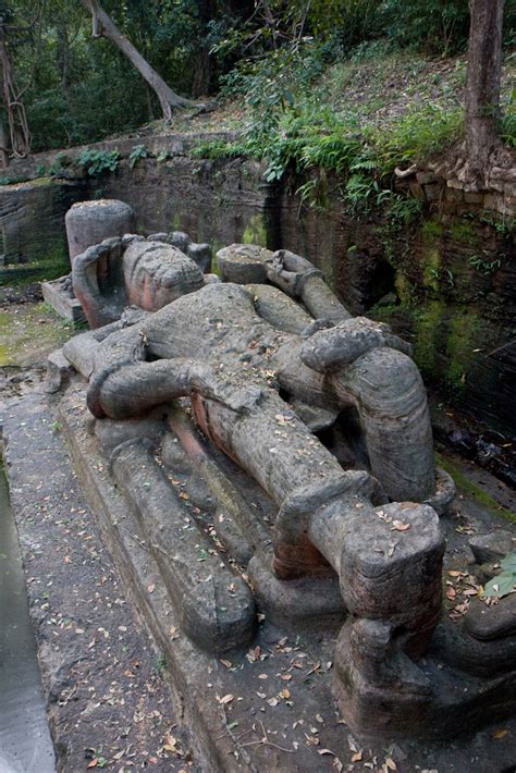 Reclining Vishnu In The Ruins Of Bandhavgarh Fort Bandhavgarh National
