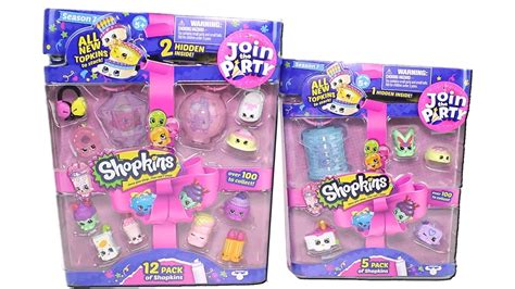 Shopkins Season 7 Join The Party 12 And 5 Packs Unboxing Toy Review