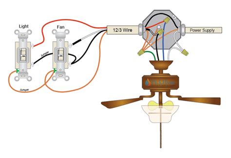 How To Wire A Ceiling Fan With Light Kit And Two Switches Review Home