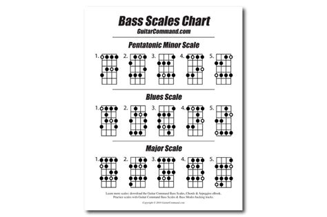 Guitar Scales Charts Bass Guitar Scales Learn Bass Guitar Bass