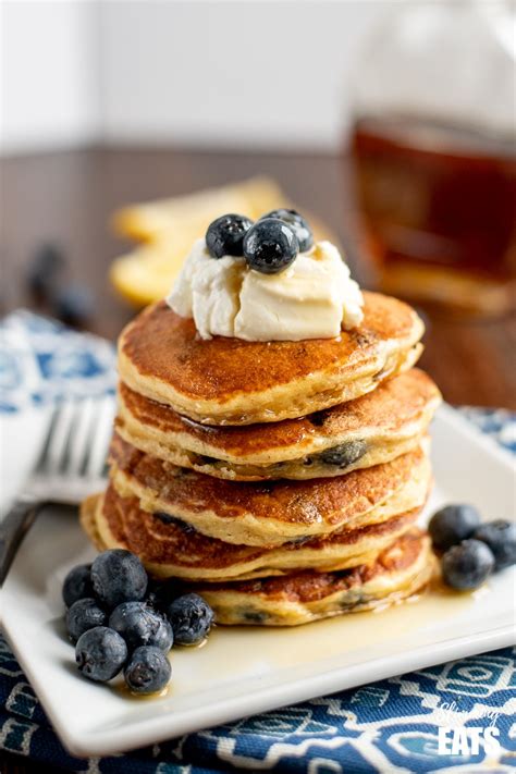 Low Syn Lemon Blueberry Oat Pancakes Slimming Eats