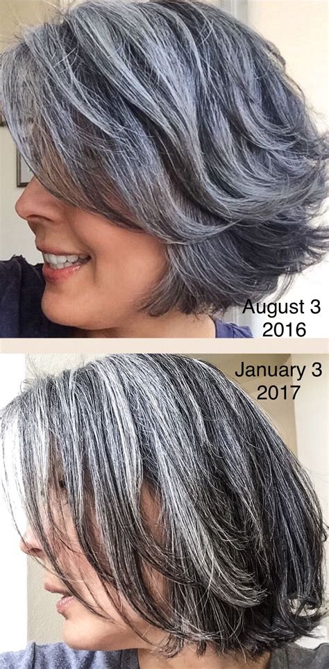 In fact, many short hairstyles for black women offer low maintenance coupled with chic looks, so the key is to find out what crops are trending now and which ones work best for you. Pin em Growing out my gray hair