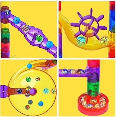 Meland Marble Run 132pcs Marble Maze Game Building Toy For Kid