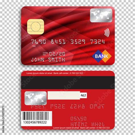 Realistic Detailed Credit Card Front And Back Side Vector