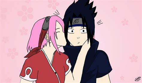 Naruto Haruno Sakura And Uchiha Sasuke Kiss By Anime Freak100 On