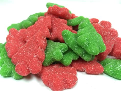 🌲sugared Gummy Trees 🌲 Cute Sugar Coated Red And Green Gummy