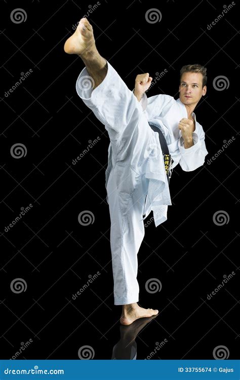 Karate Kick Stock Images Image 33755674