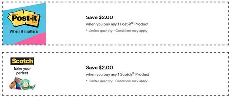 Canadian Coupons Save 2 On Any Scotch Or Post It Product Printable