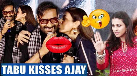 Tabu Kisses 💋💋ajay Devgn Openly In Public At Bholaa Teaser Launch Youtube