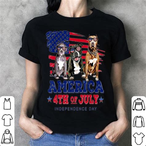 Pitbull Freedom 4th Of July Independence Day Shirt Hoodie Sweater