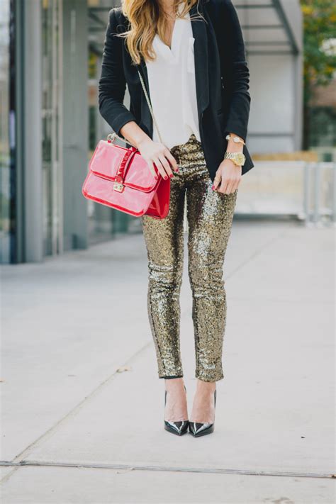Holiday Party Outfit Nye Sequin Leggings