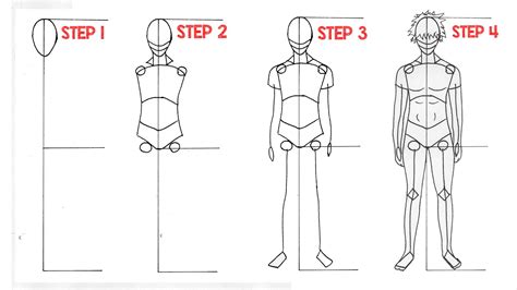 How To Draw A Person Full Body Step By Step ~ Drawing Step Body Draw Dragoart Manga Bodenfwasu
