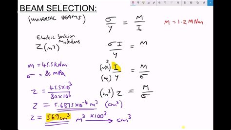 Selecting Universal Beams Using Elastic Section Modulus Youtube