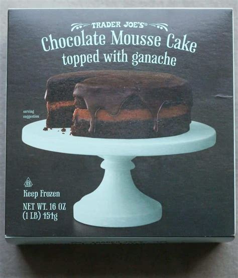 Satisfyingly smooth and indulgent, this malted chocolate mousse cake topped with crunchy salted pretzels is a perfect pudding to make for the holidays. Trader Joe's Chocolate Mousse Cake Topped with Ganache ...
