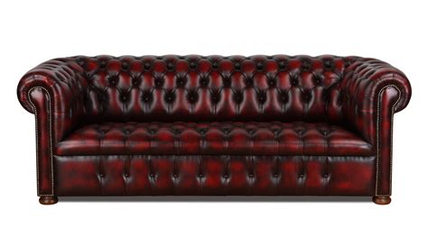 Unser soft life premium kunstleder hat eine feine ledernarbung und einen weichen textilrücken. Winchester Chesterfield Sofa in Leder rot