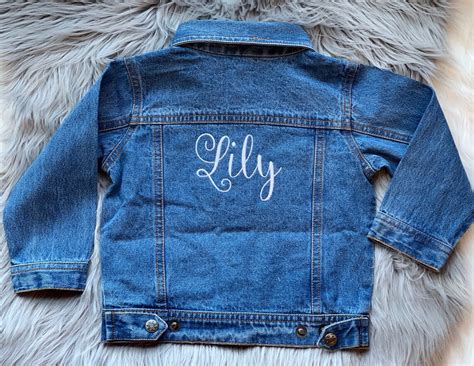 Flower Girl Jean Jacket Personalized Toddler Jacket Etsy