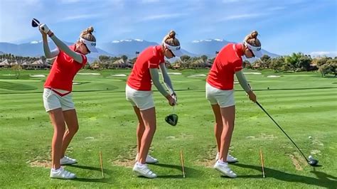 Nelly Korda Golf Swing Driver Sequence Full Speed Slow Motion Youtube