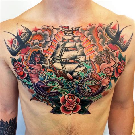 20 Old School Chest Pieces To Admire Tattoodo