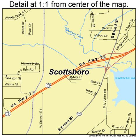 Map Of Scottsboro Alabama Cities And Towns Map