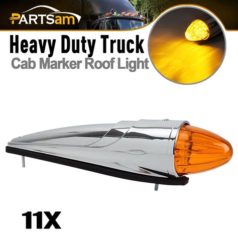 Buy Partsam 11x Amber Cab Marker Light 17led Torpedo Cab Light Heavy