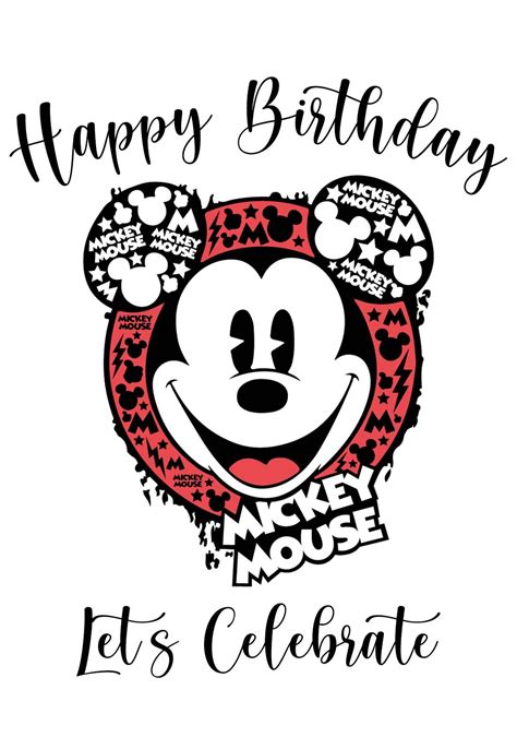 Mickey Mouse Birthday Card Printable