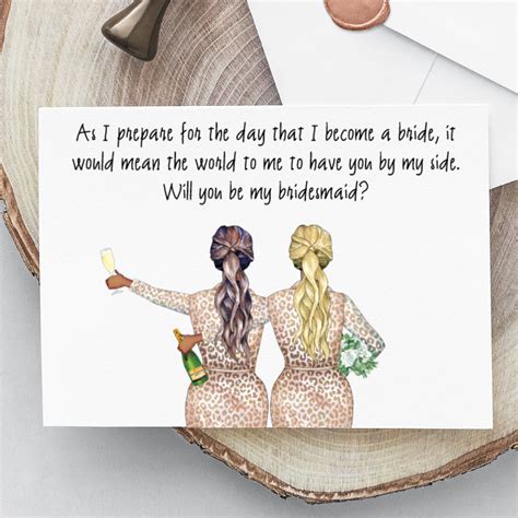 Printable Custom Bridesmaid Proposal Card Instant Download Etsy