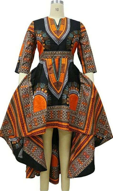 Dashiki Ankara Wax African Print High Low Dress By Urbaneafrican Africanclothing African