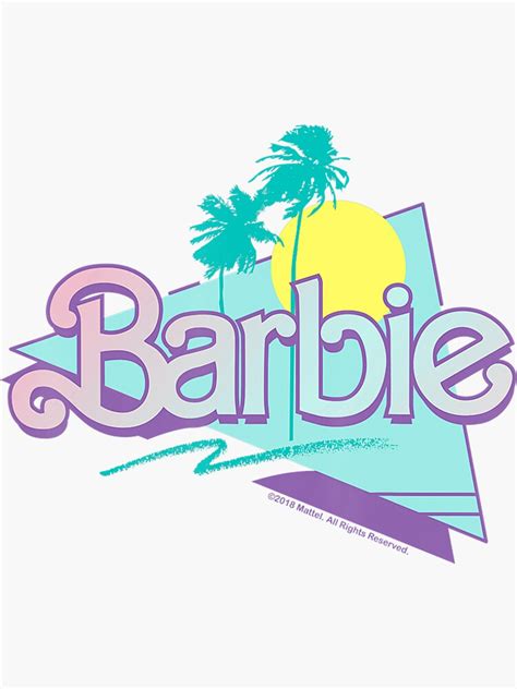 Barbie 90s Barbie Logo Sticker For Sale By Martynne2d7yy00 Redbubble