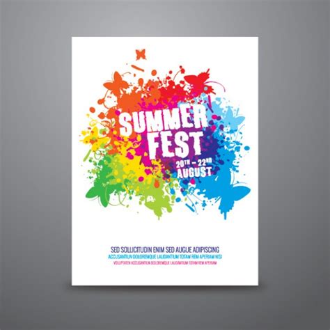 Einladung zum sommerfest vorlage kostenlos. Sommerfest-plakat-vorlage | Kostenlose Vektor