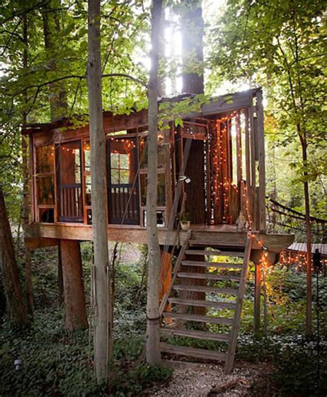 Incredible Three Part Treehouse Cabin In Atlanta Beautiful Tree Houses