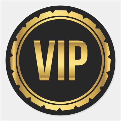 Gold And Black Circle Vip Party Pass Classic Round Sticker