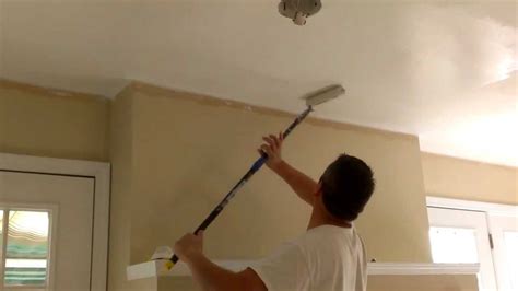 I want to show you how to paint the ceiling a popcorn ceiling, also known as a stipple ceiling, a stucco ceiling or formally an. How to paint ceilings in 10 minutes - YouTube