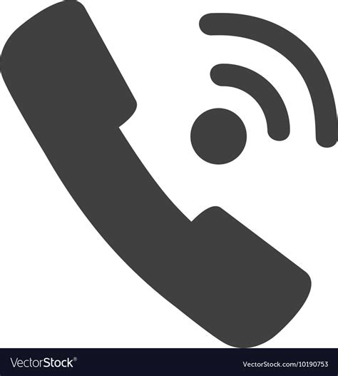 Handset Call Phone Calling Icon Graphic Royalty Free Vector