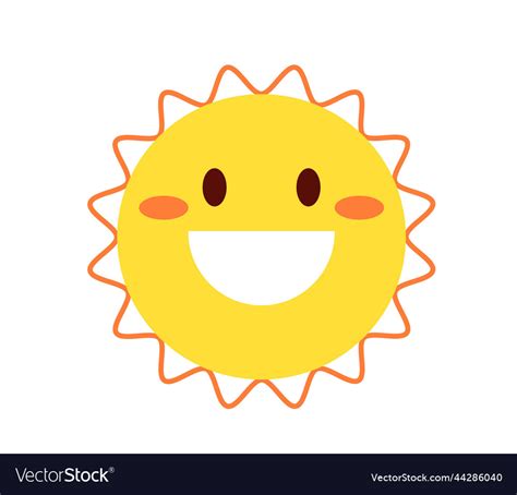 Happy Sun Icon Royalty Free Vector Image Vectorstock