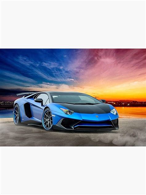 Lamborghini Aventador Blue Poster Poster For Sale By Pondjoan Redbubble