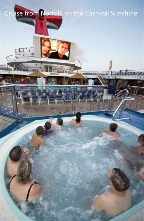 Outdoor Movies By The Pool On The Carnival Sunshine Cruises From