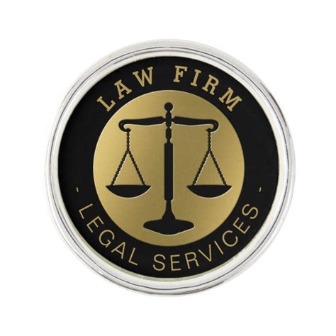Law Firm Legal Services Gold Lapel Pin Zazzleca