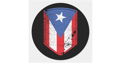 Puerto Rico Flag Classic Round Sticker Zazzle