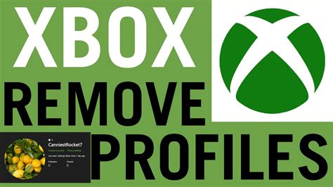 How To Remove A Profile From An Xbox One Youtube